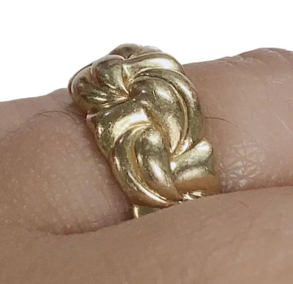 Atasay Kuyumculuk AK 14K Yellow Gold Smooth Byzantine Sz 10 Band State Ring - Image 3
