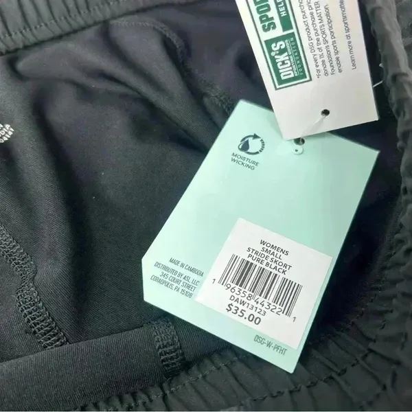 Dsg Skort Womens Small Stride Pure Black Small Athletic Tennis Golf Activewear - Image 3