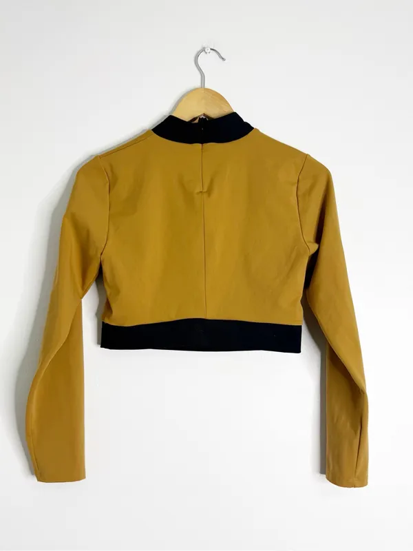 New Balance x STAUD Crop Active Top Wheat Black Size M - Image 3