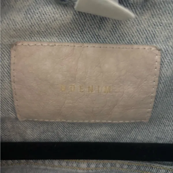 & Denim Jacket with Button Closure Blue Size XS - Image 6