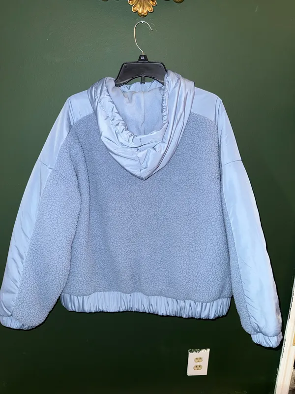 Old Navy Blue Crop Winter Jacket - Image 2