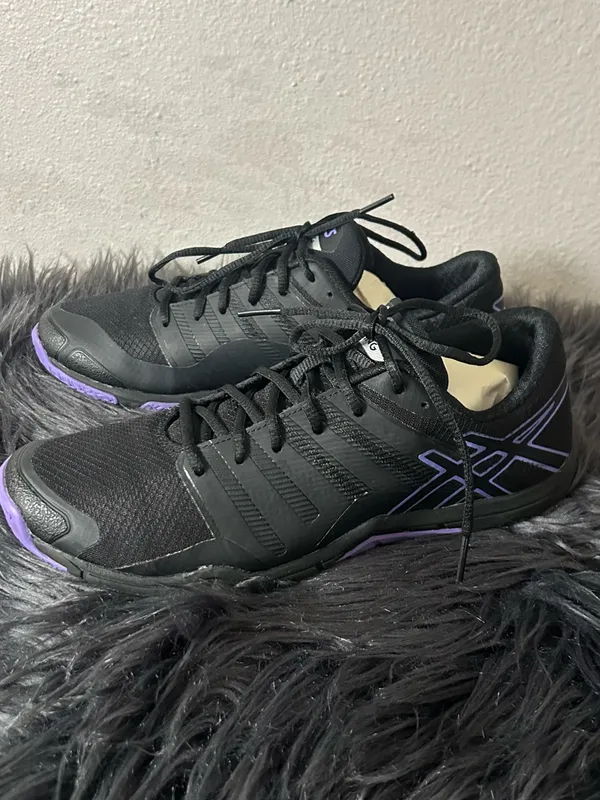Asics Met Conviction Womens Running Sneakers Black Purple Size 8 - Image 3