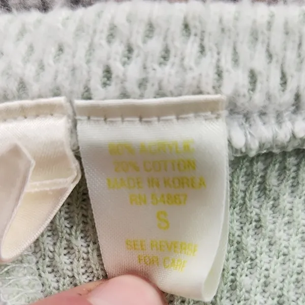 Victoria's Secret Gold Label Long Sleeve Knit Romper Mint Green Small - Image 3