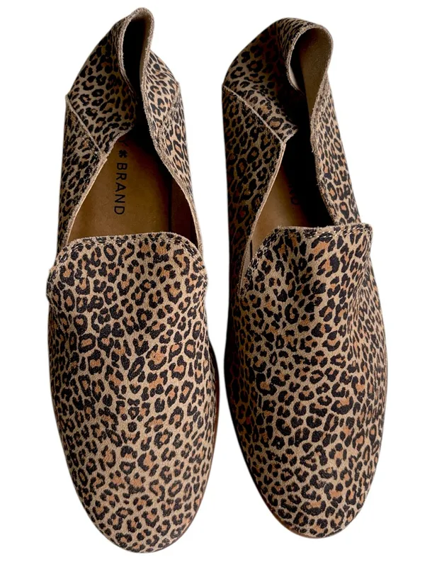 Like New Lucky Brand Leather Cahill Loafers Leopard Size 8 - Image 2