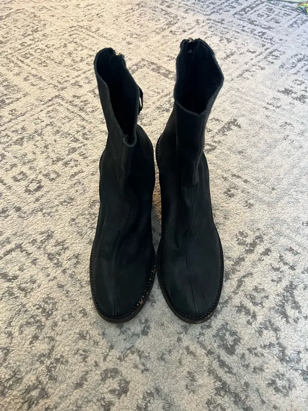 Free People Black Leather Ankle Boots - Image 3