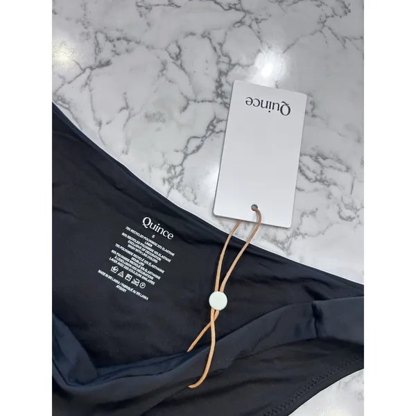 NWT Quince Black Low Rise Bikini Bottoms Size Small - Image 3