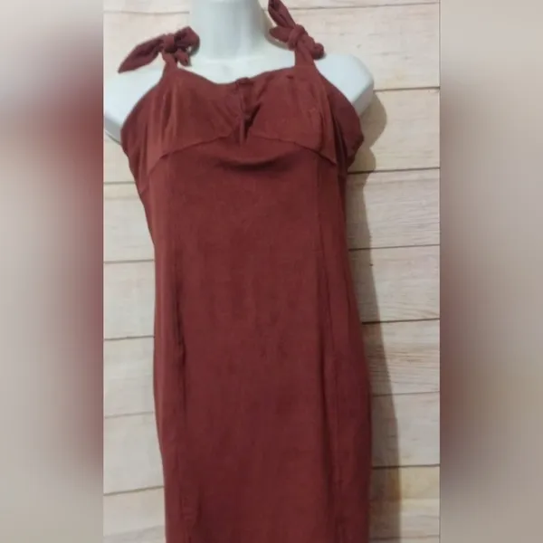 FREE People‎ Bronze Mini Dress Size Large $68 - Image 4