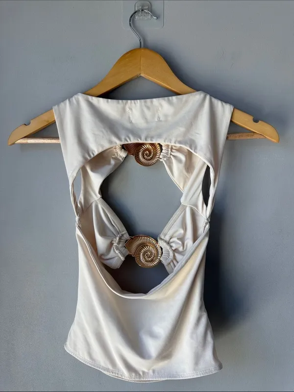 Peppermayo Lagoon Cut Out Seashell Top - Image 5
