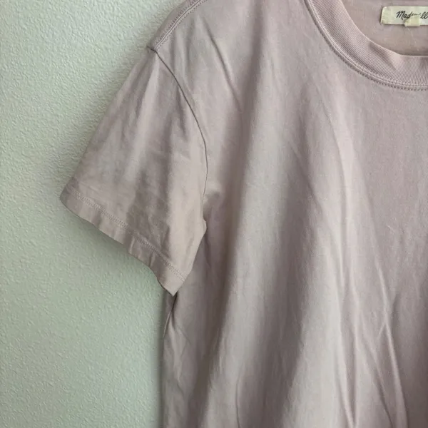 Madewell Northside T-Shirt Dress Dusty Rose Pink‎ Cotton Crew Neck Small - Image 2