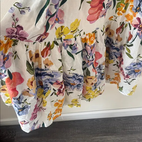 Farm Rio Off-White Greek Garden Lenzing™ Ecovero Euroflax Maxi Dress, Small,$260 - Image 10