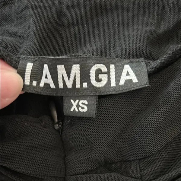 I.AM.GIA Black Ruched Trousers - Image 2