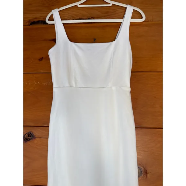 NWT Lulus Regal Classic White Sleeveless Twist-Back Maxi Dress Bridal Wedding S - Image 4
