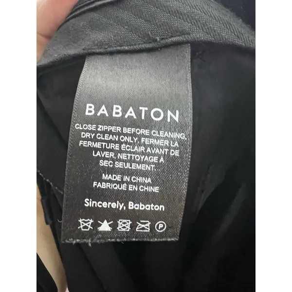 ARITZIA Babaton Pants Women Sz 6 Black Straight Office Career Classic - Image 9