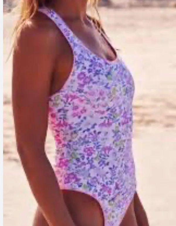 LoveshackFancy Floral One-Piece Swimsuit S size - Image 2