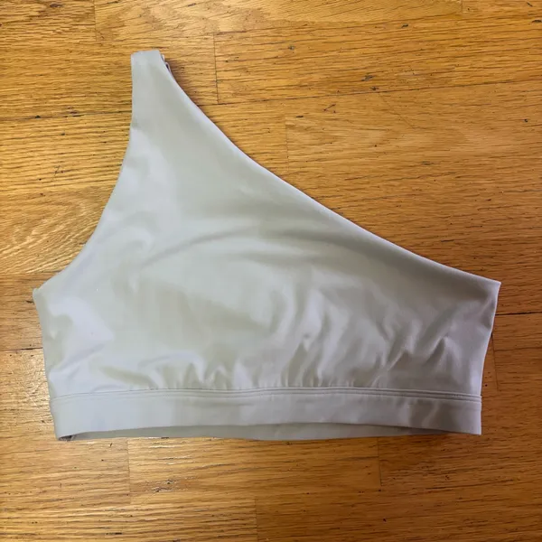 Set Active Green One Shoulder Athletic Preppy Outdoor Gorpcore Sports Bra Top L - Image 2