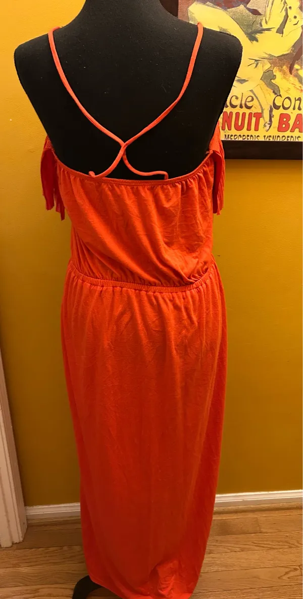 Olive & Oak Orange Flounce Sundress Size Medium  - Image 2