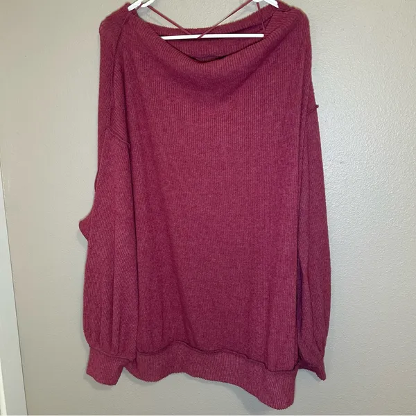 Free People Main Squeeze Hacci Oversized Long Sleeve Top Women’s Size Medium - Image 8