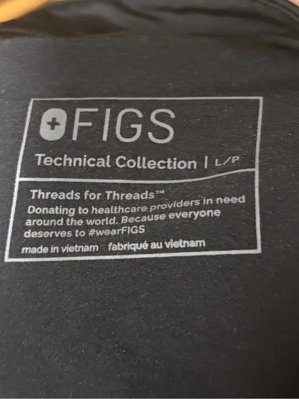 Figs technical collection black scrub pants size large - Image 7