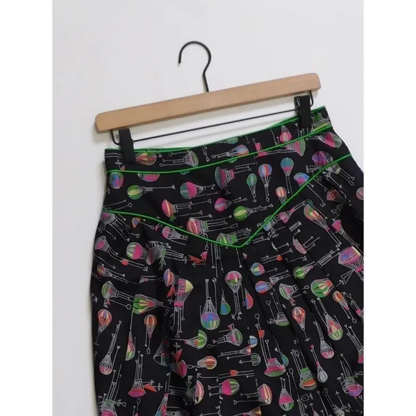 Anthropologie ANNA SUI Montgolfier Silk Skirt Hot Air Balloon Print Size 6 - Image 3