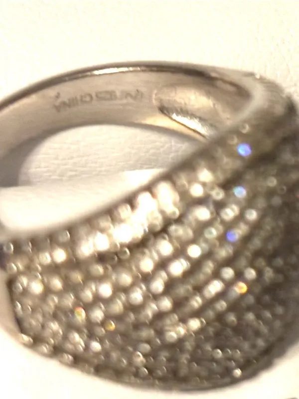 925 Sterling Silver Cubic Zirconia Dome Ring, Size 8 - Image 6