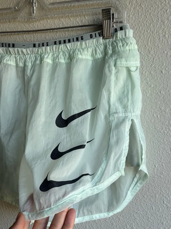 Nike Women’s Light Mint Running Shorts with Triple Swoosh - Image 3