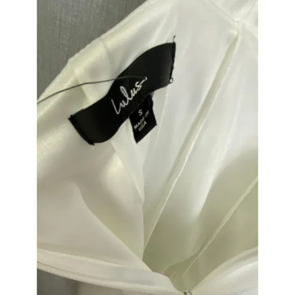 NWT‎ Lulus White Backless Slit Party Dress LWD Formal S - Image 10