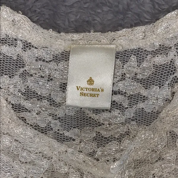 Victoria’s Secret Sheer Lace Top – Ivory Floral | Coquette • Romantic • Feminine - Image 2