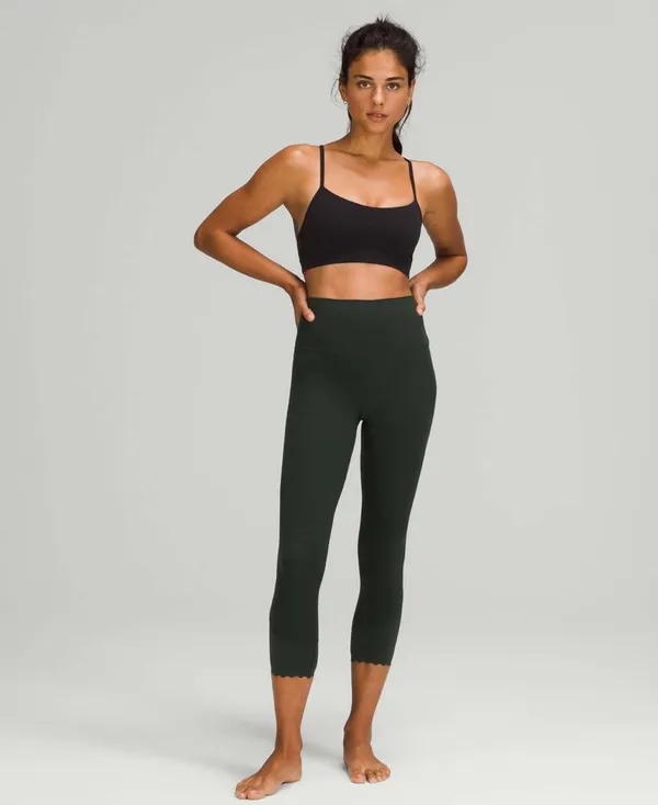 Lululemon Align Scalloped Hem High-Rise Crop 23" Rainforest Green 6 - Image 8