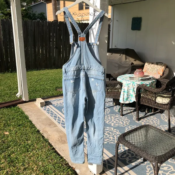 Vintage Denim Overalls Dungarees Distressed - Image 8