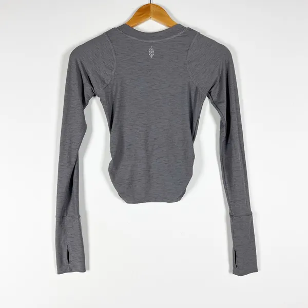 Free People FP Movement Tempo Ruched Long Sleeve Crew Neck Long Sleeve Tee Top - Image 4