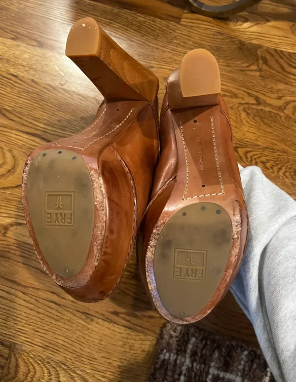 Frye Brown Leather Clogs - Image 5