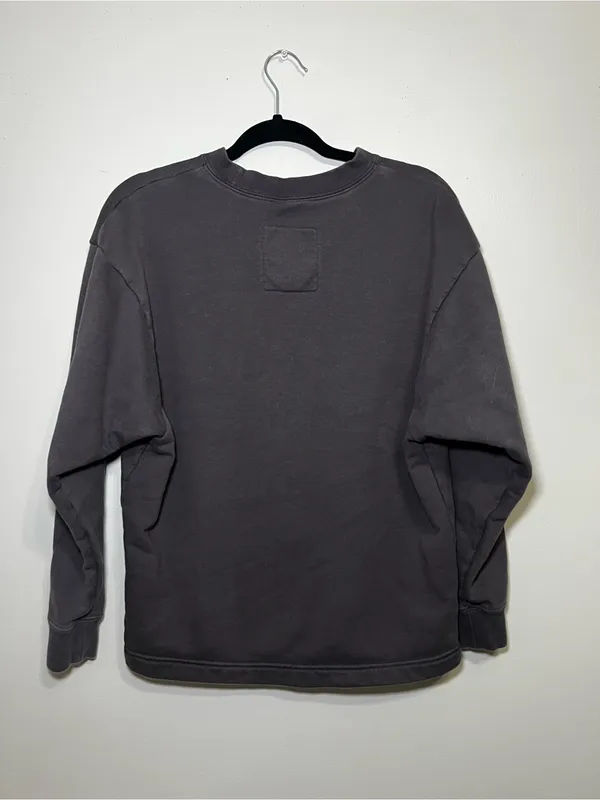 Nike Charcoal Gray Crewneck Sweatshirt with Gold Swoosh - Image 5