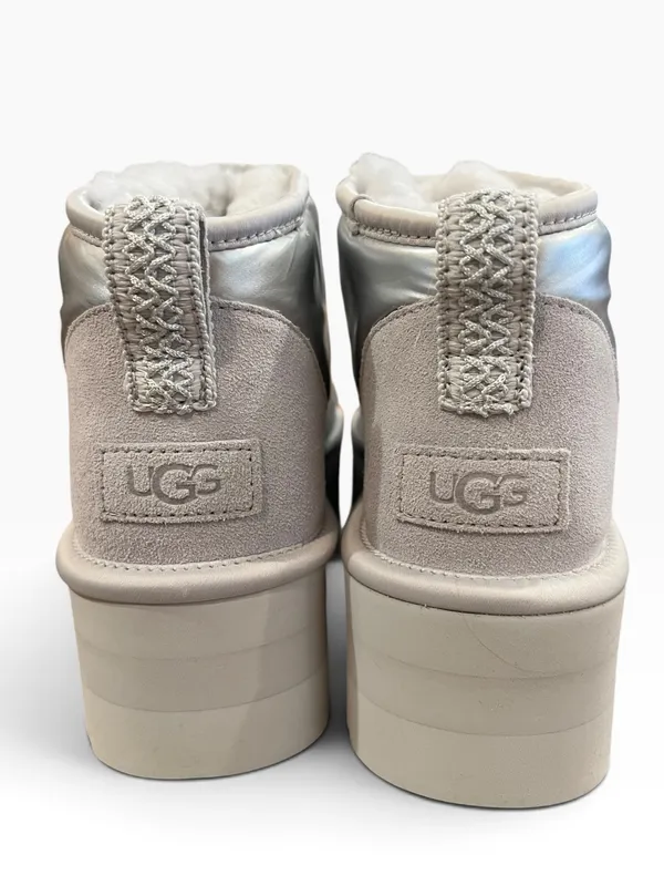 UGG Ultra Mini Platform Hi Shine Silver Boots Women’s 8 NWOB - Image 6