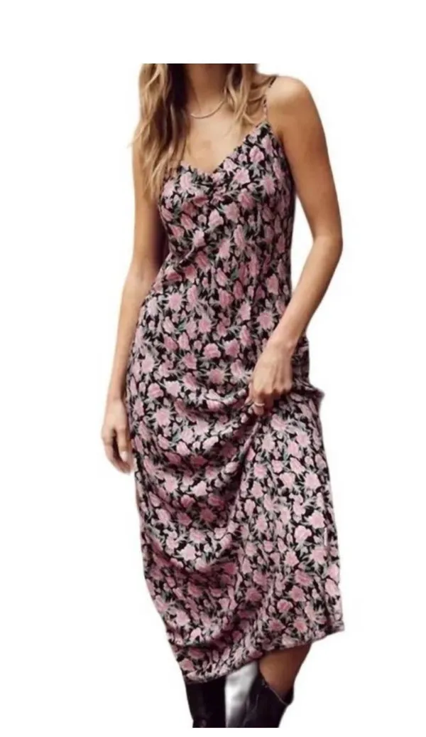 Z Supply Pink Floral Maxi Dress - Image 3