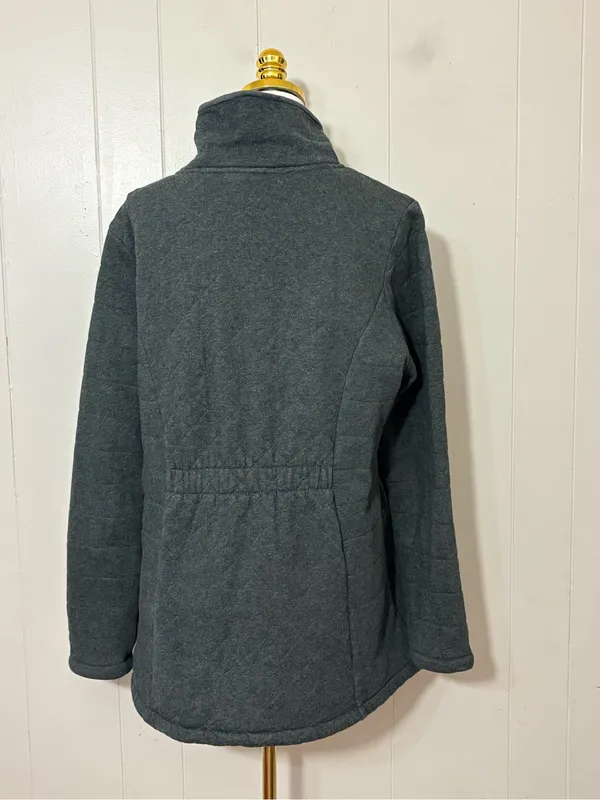 The North Face Caroluna Quilted Fleece Lined Coat Dark Gray XL - Image 9