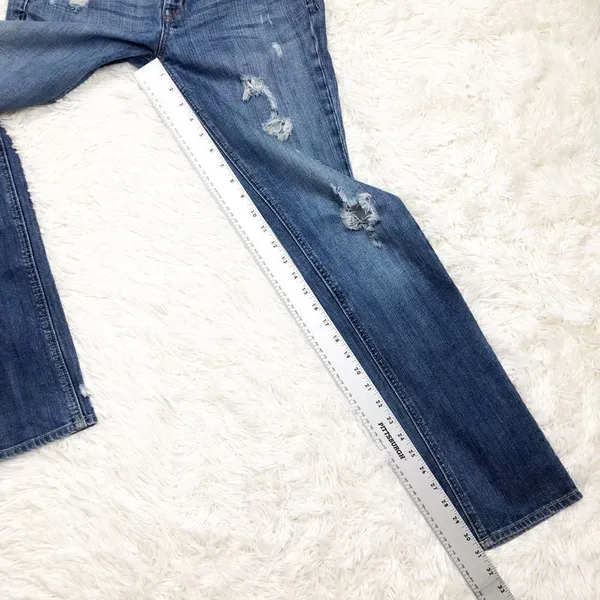 Express‎ Stella Skinny Leg Destructed Jeans Size 4 - Image 3