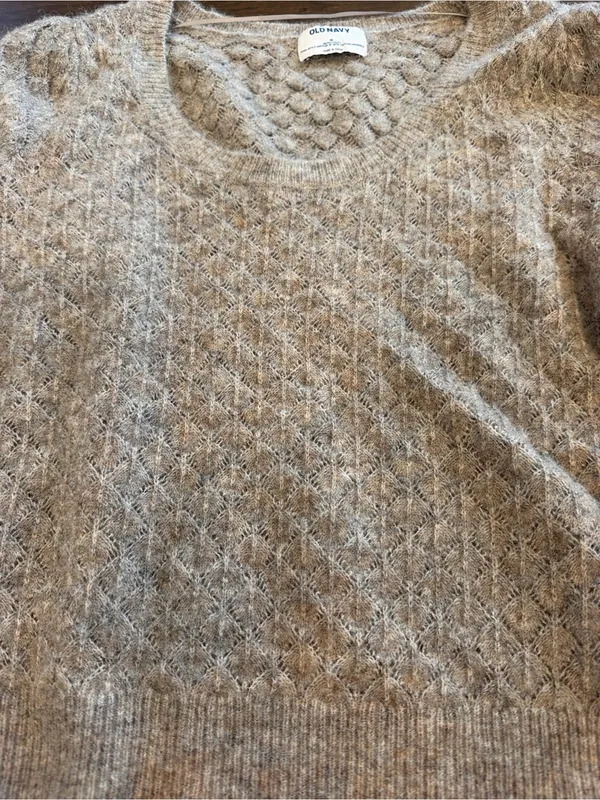 Old Navy Women's Pointelle Sweater Sedimentary Color Medium - C27-110 - Image 3