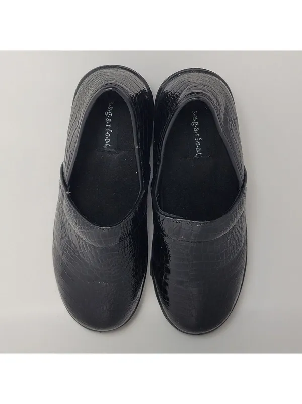 Sugar Foot Slip On Mules And Clog Patent Leather Black Size 6.5 - Image 2