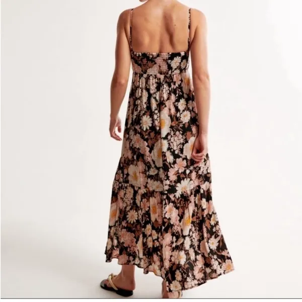 Abercrombie Crinkle Textured Ruched Maxi Dress - Image 5