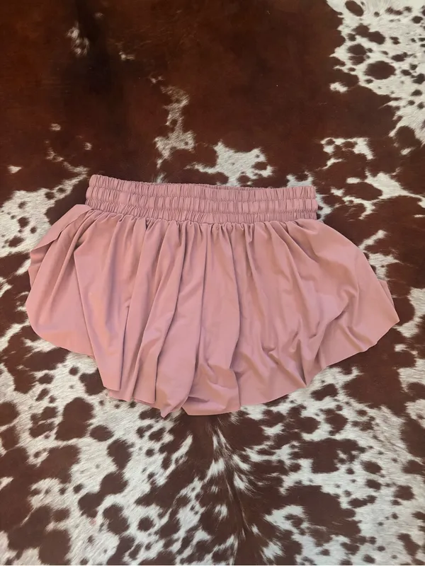 Keiki Kona Women's Pink‎ Athletic Ruffle Shorts - Image 4