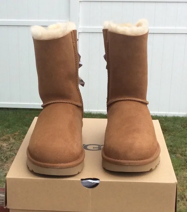 UGG Bailey Bow II Diagonal Stripe Boots - Image 2