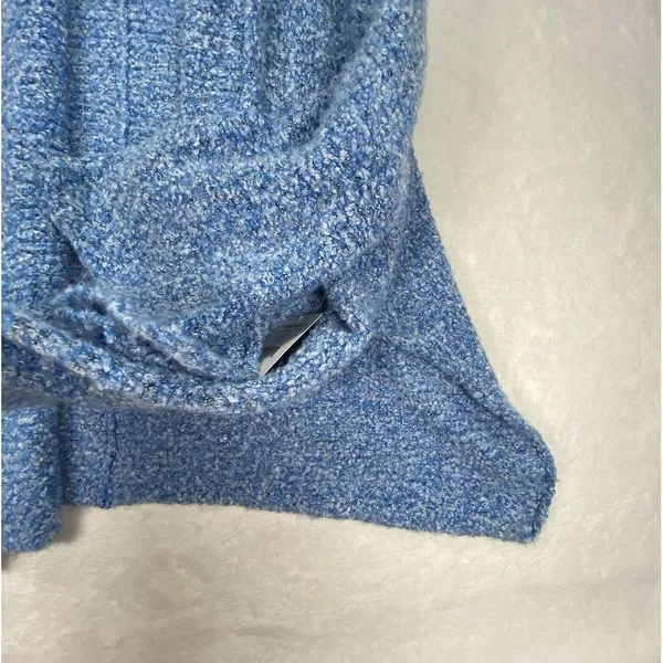 New Free People BFF Cardigan Womens XS Boho Wrap Soft Boucle‎ Knit big Blue - Image 4