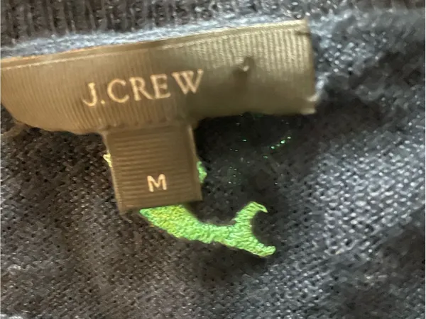 J. Crew Navy Sweater with Green Whale‎ Accent - Image 4
