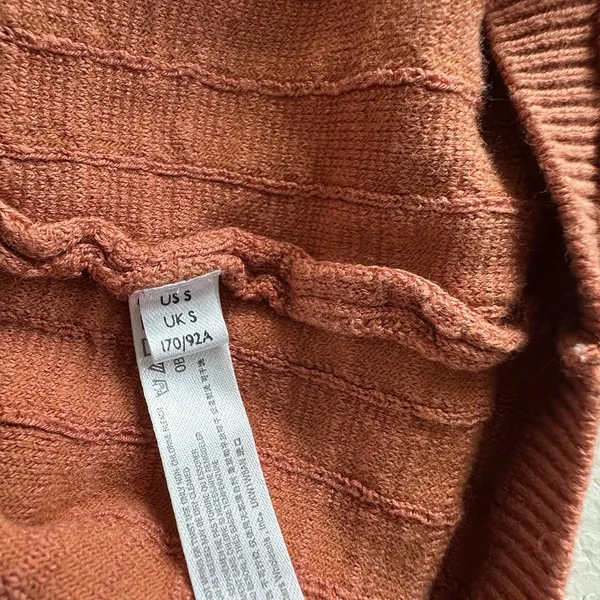 Free People FP Beach Short & Sweet Mini Dress Knit Sz S Sleeveless Reversible Rust - Image 10