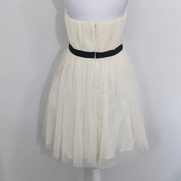 a. drea Cream Strapless Tulle Mini Cocktail Dress NWT Size Small - Image 5