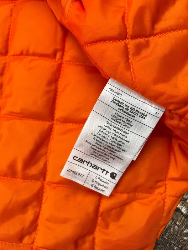 Carhartt Wexford Realtree Xtra Camo Quilted Shirt Jacket Mens L 101462-977 - Image 9