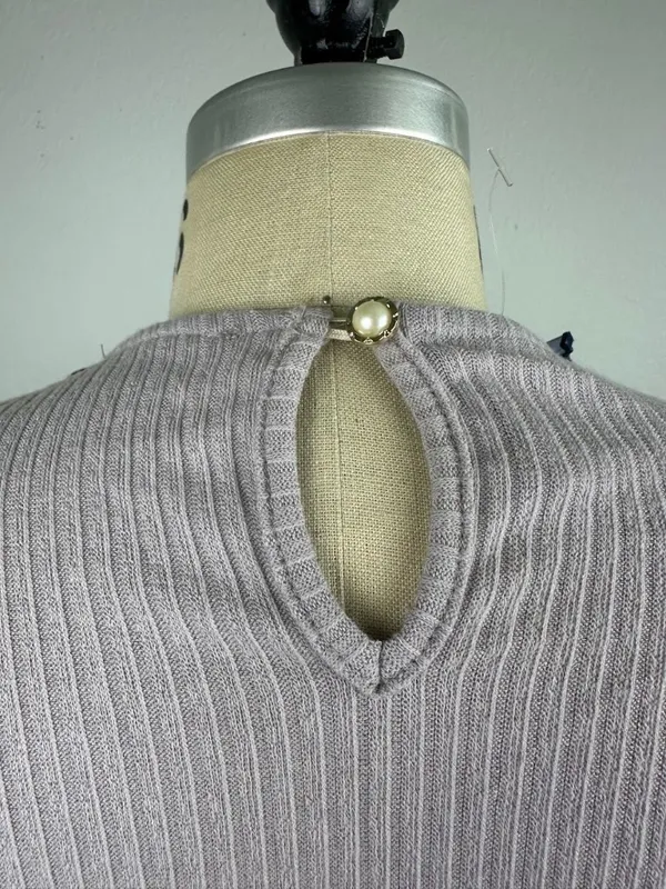 Moon Collection Ribbed Knit Graphic Top Womens Large Lavender Y2K Size Small - Image 6