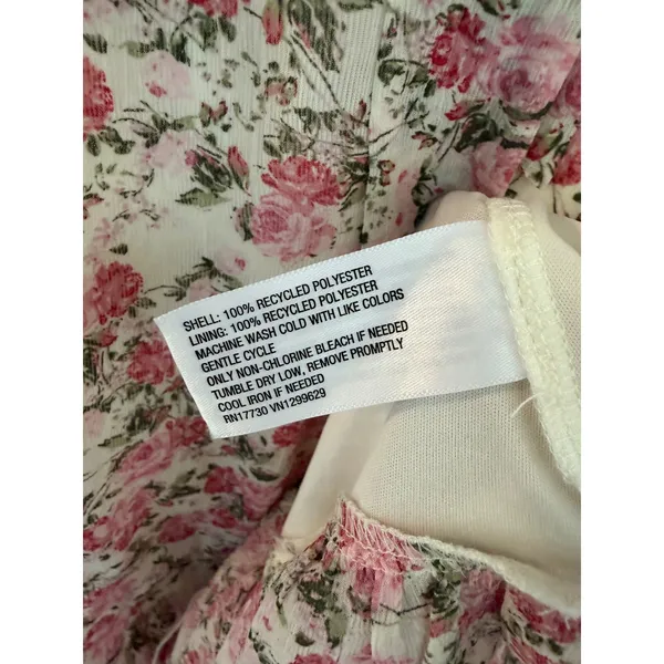 Wild Fable Pink‎ Floral Halter Dress Ruffle Tie Front Mini Size M NWT - Image 7