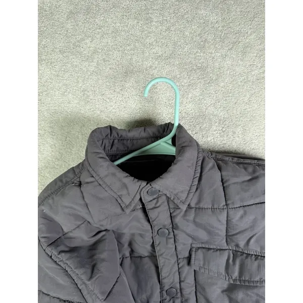 Roots Canada Women's M Charcoal Down Feather Quilted Puffer Snap Warm Jacket* - Image 13