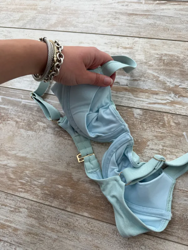 Victoria’s Secret Shimmery Blue Underwire Bikini - Image 5